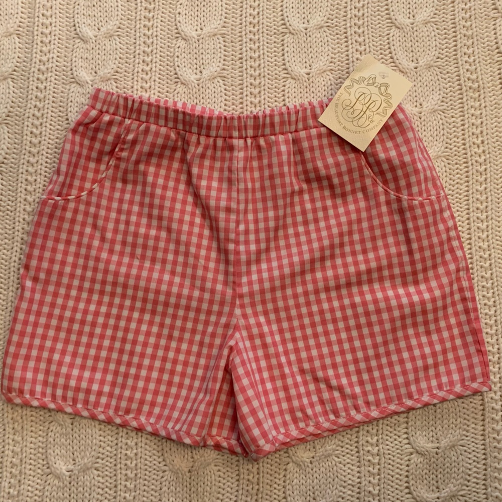 Beaufort Bonnet NWT Pink Gingham Shorts size 8